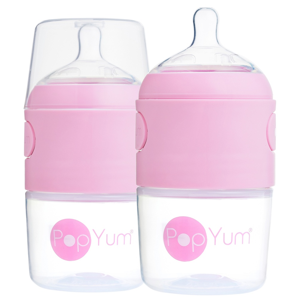 PopYum Anti-Colic Formula Making Baby Bottle, 2-pack, 5 oz/150ml (Purple)